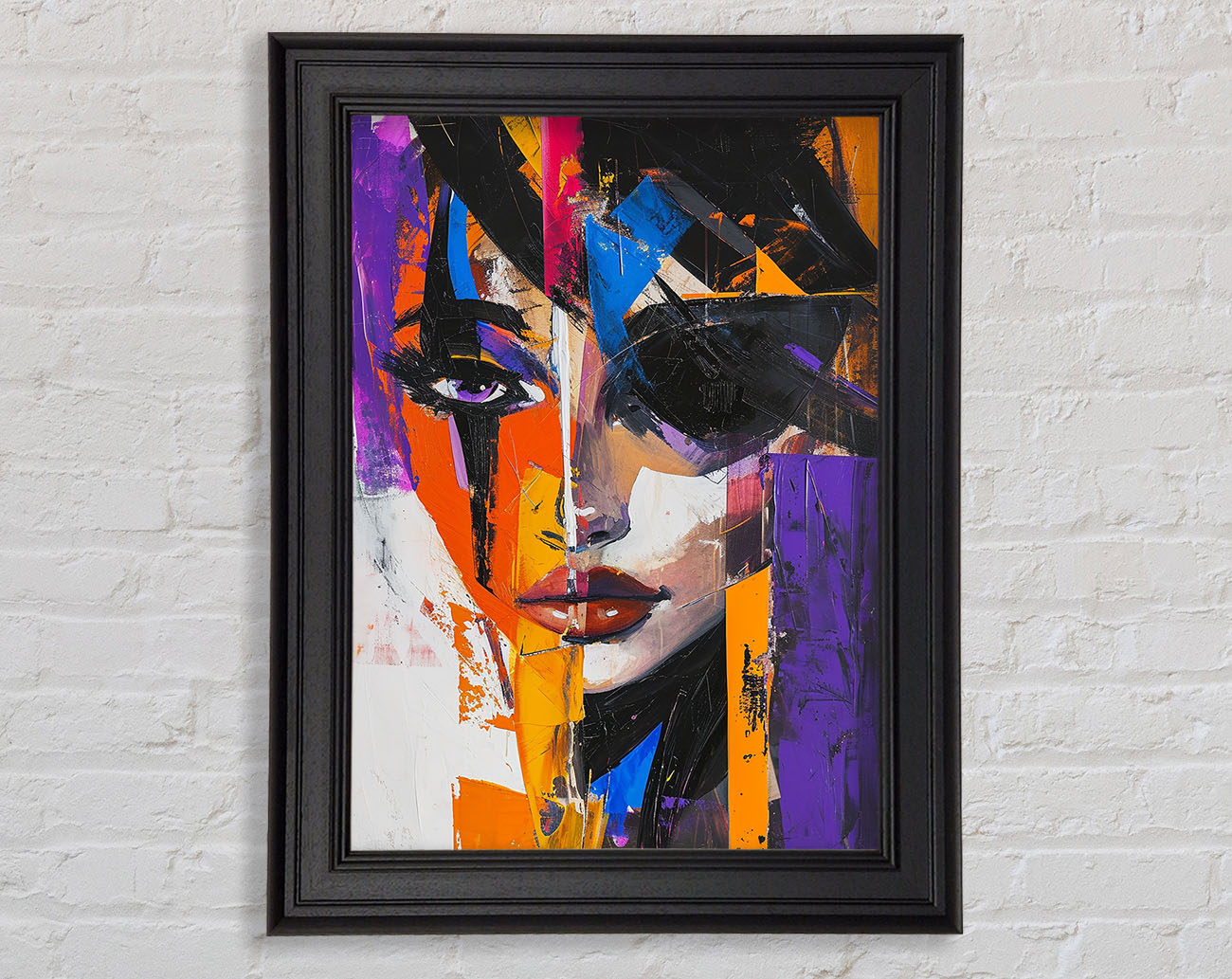 Abstract Purple Woman Framed Print