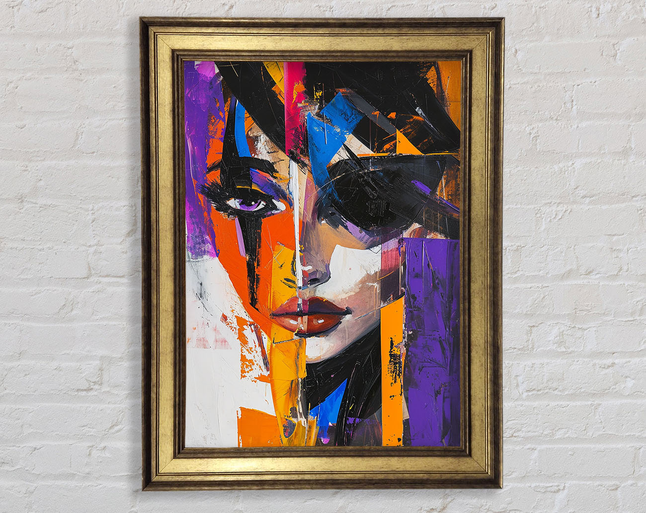 Abstract Purple Woman Framed Print