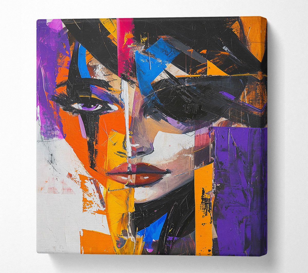 Abstract Purple Woman Canvas Print