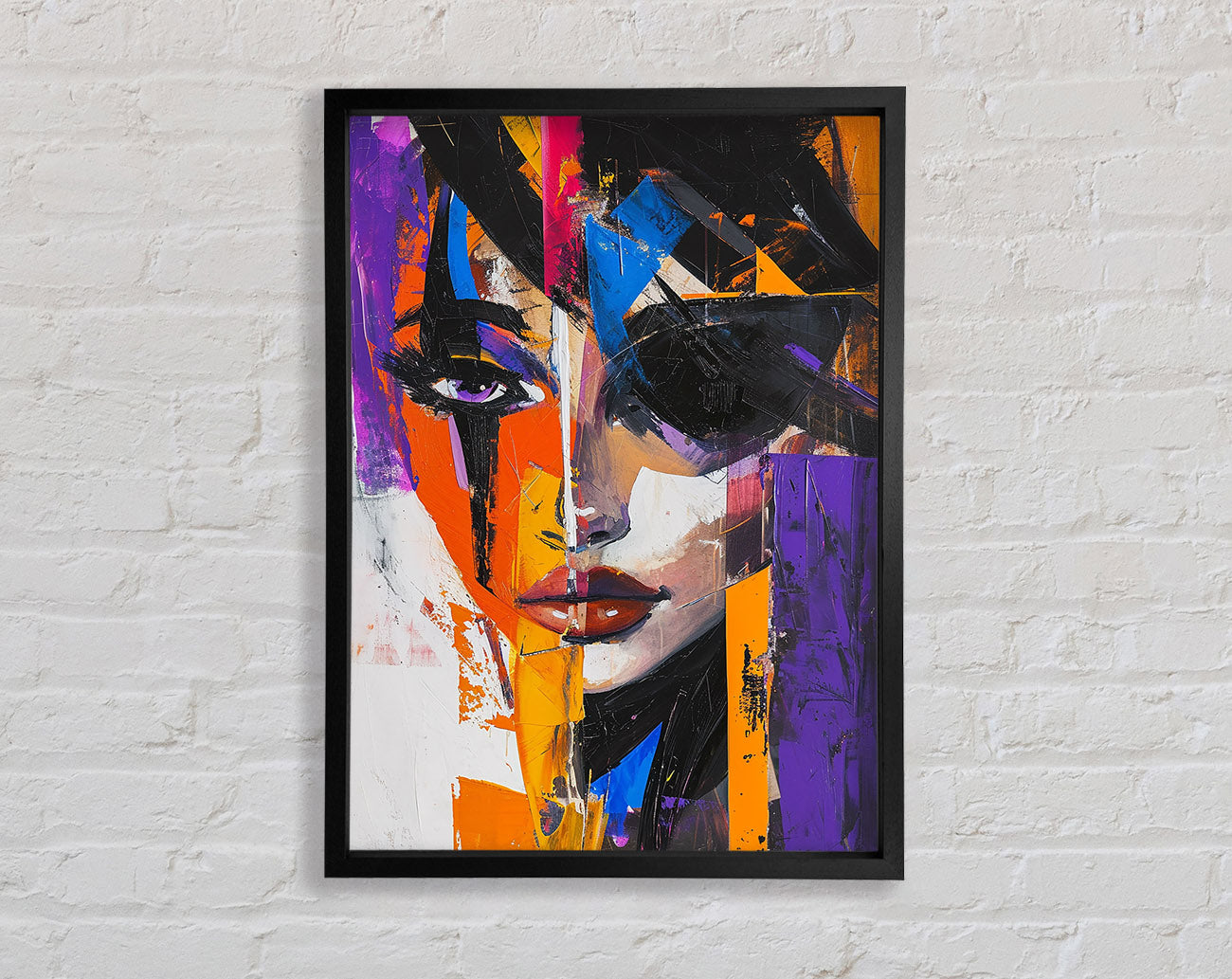 Abstract Purple Woman Framed Print