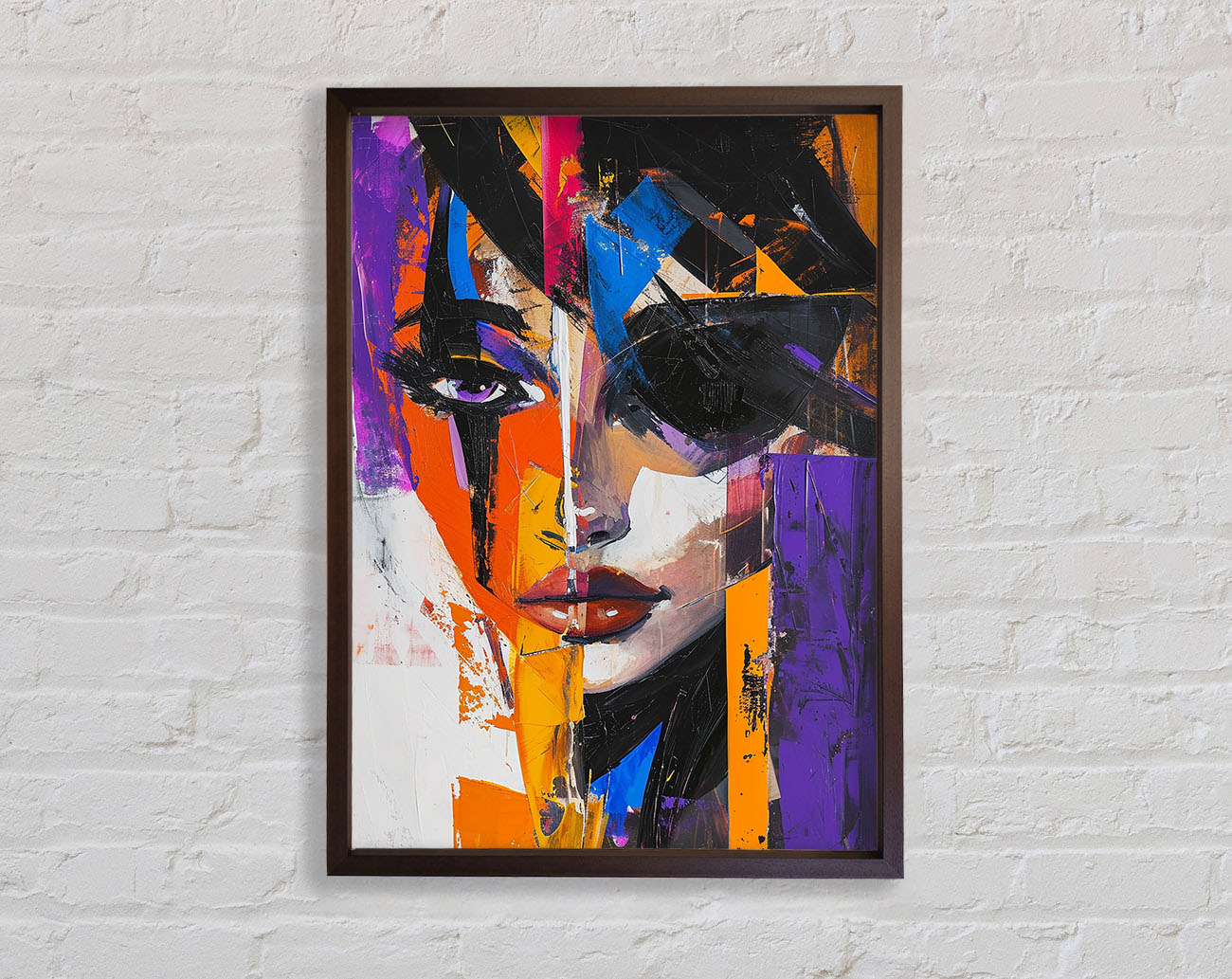 Abstract Purple Woman Framed Print