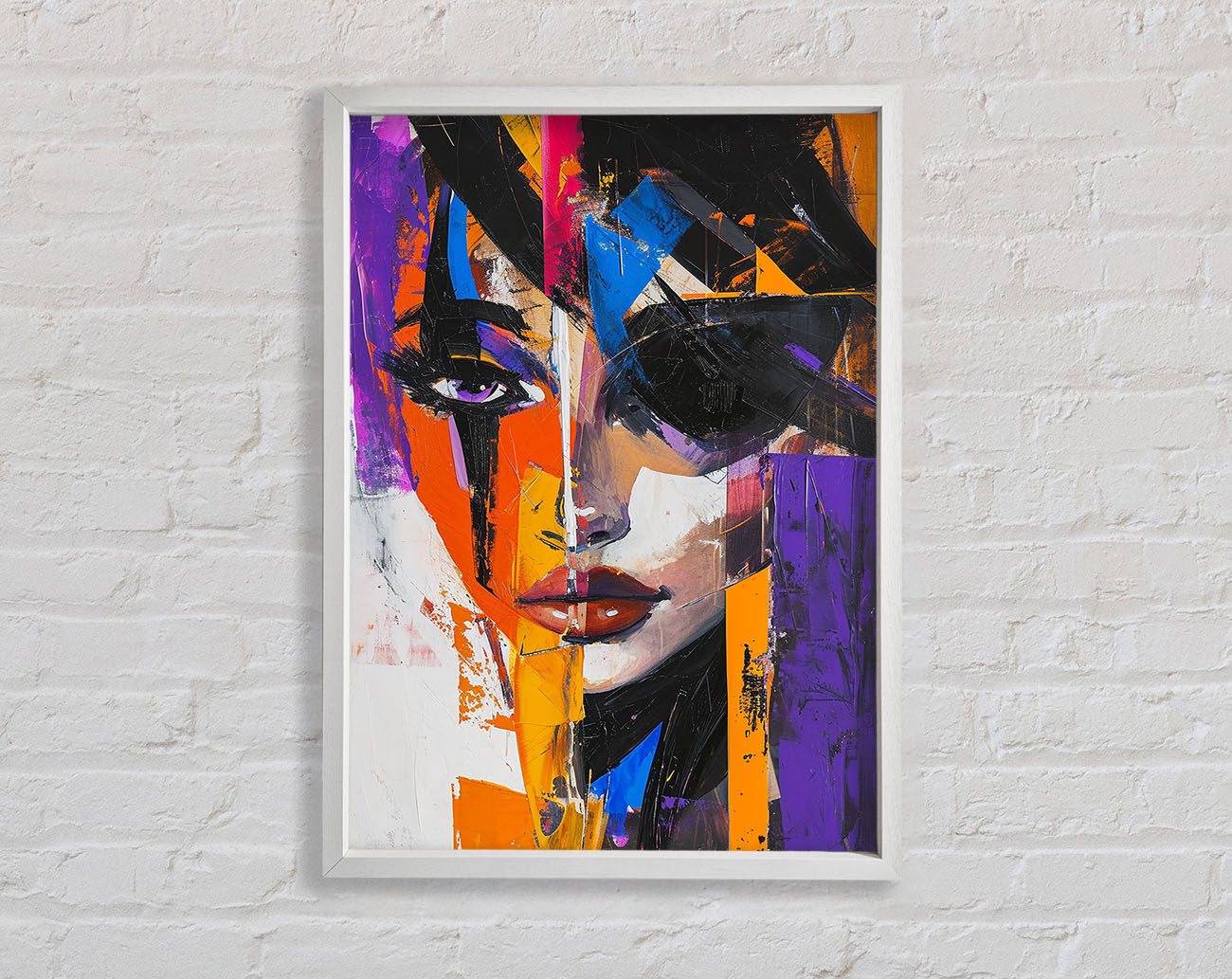 Abstract Purple Woman Framed Print