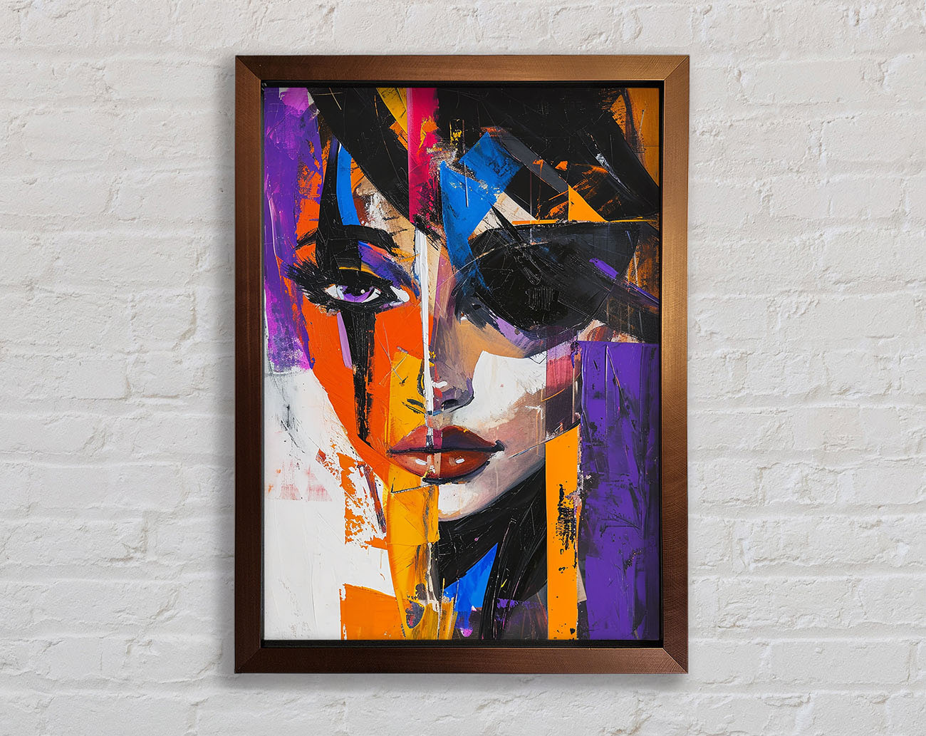 Abstract Purple Woman Framed Print