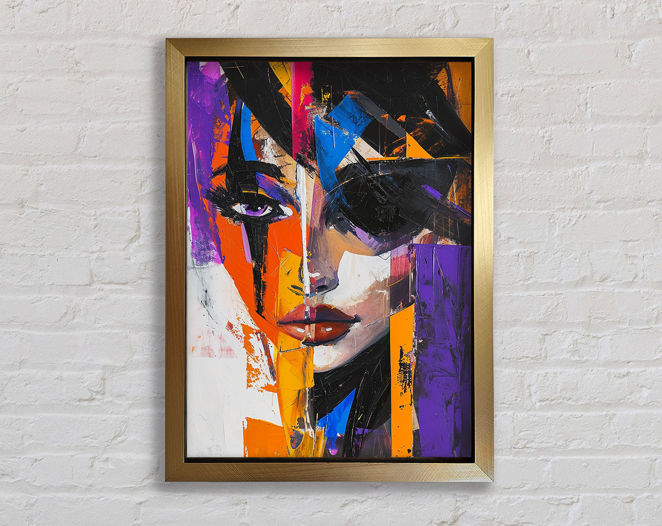 Abstract Purple Woman Framed Print
