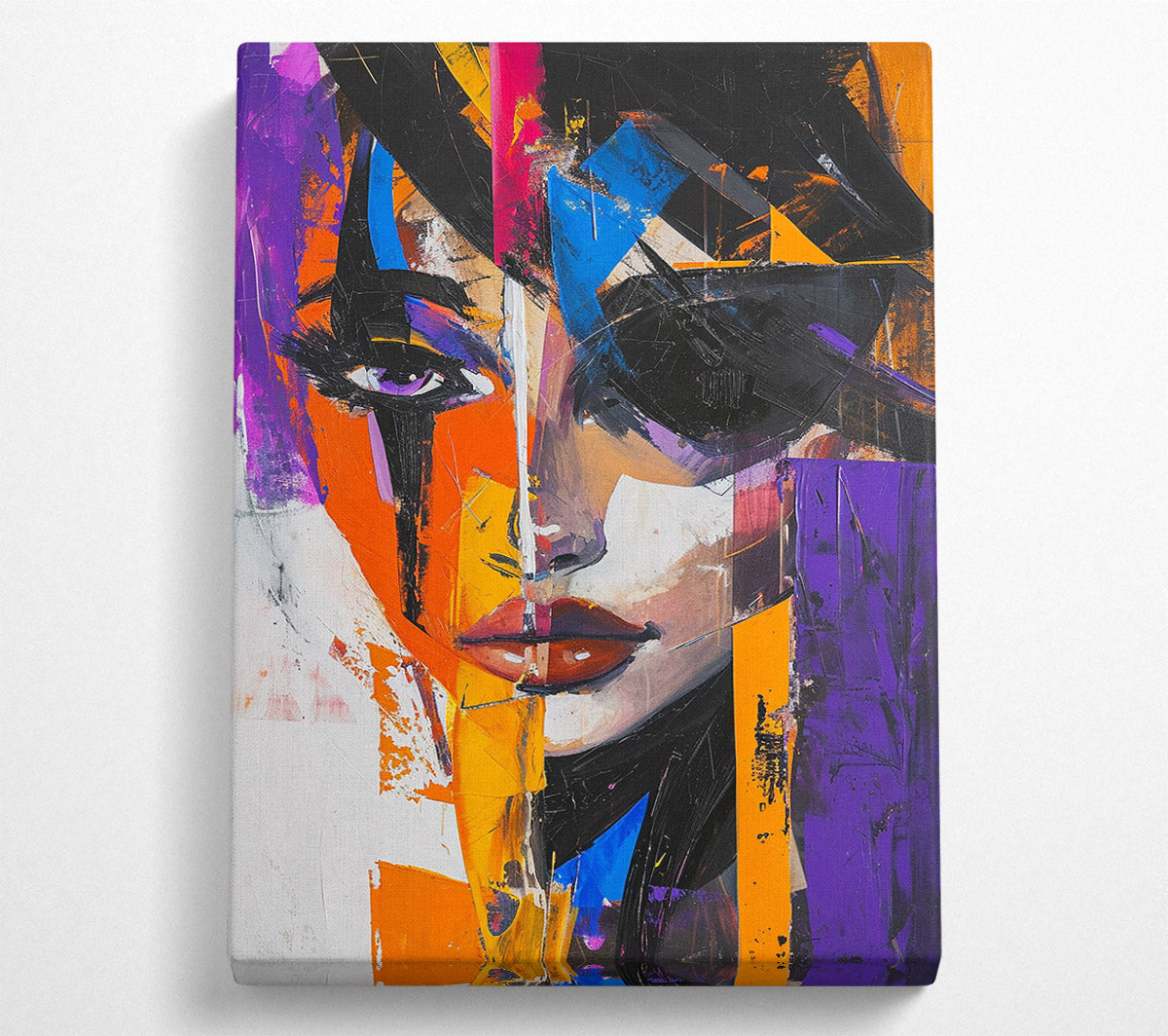 Abstract Purple Woman Canvas Print