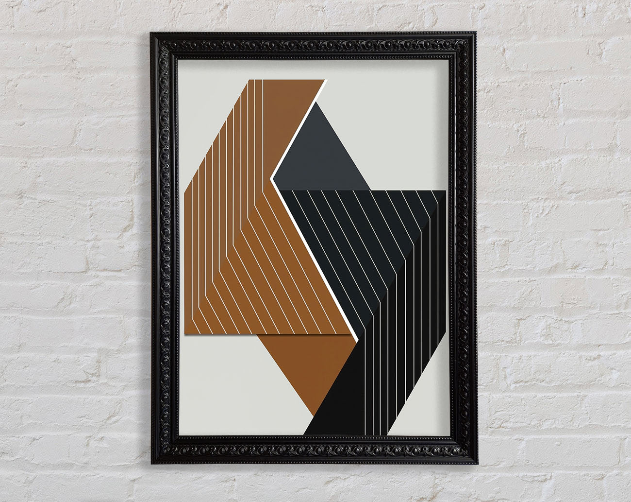 Abstract Shapes And Lines Framed Print
