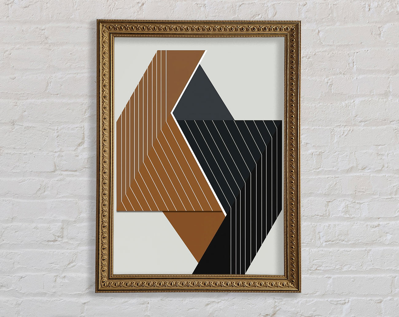 Abstract Shapes And Lines Framed Print