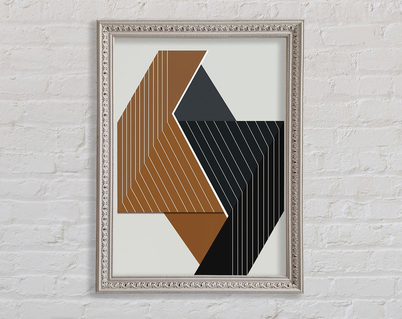 Abstract Shapes And Lines Framed Print