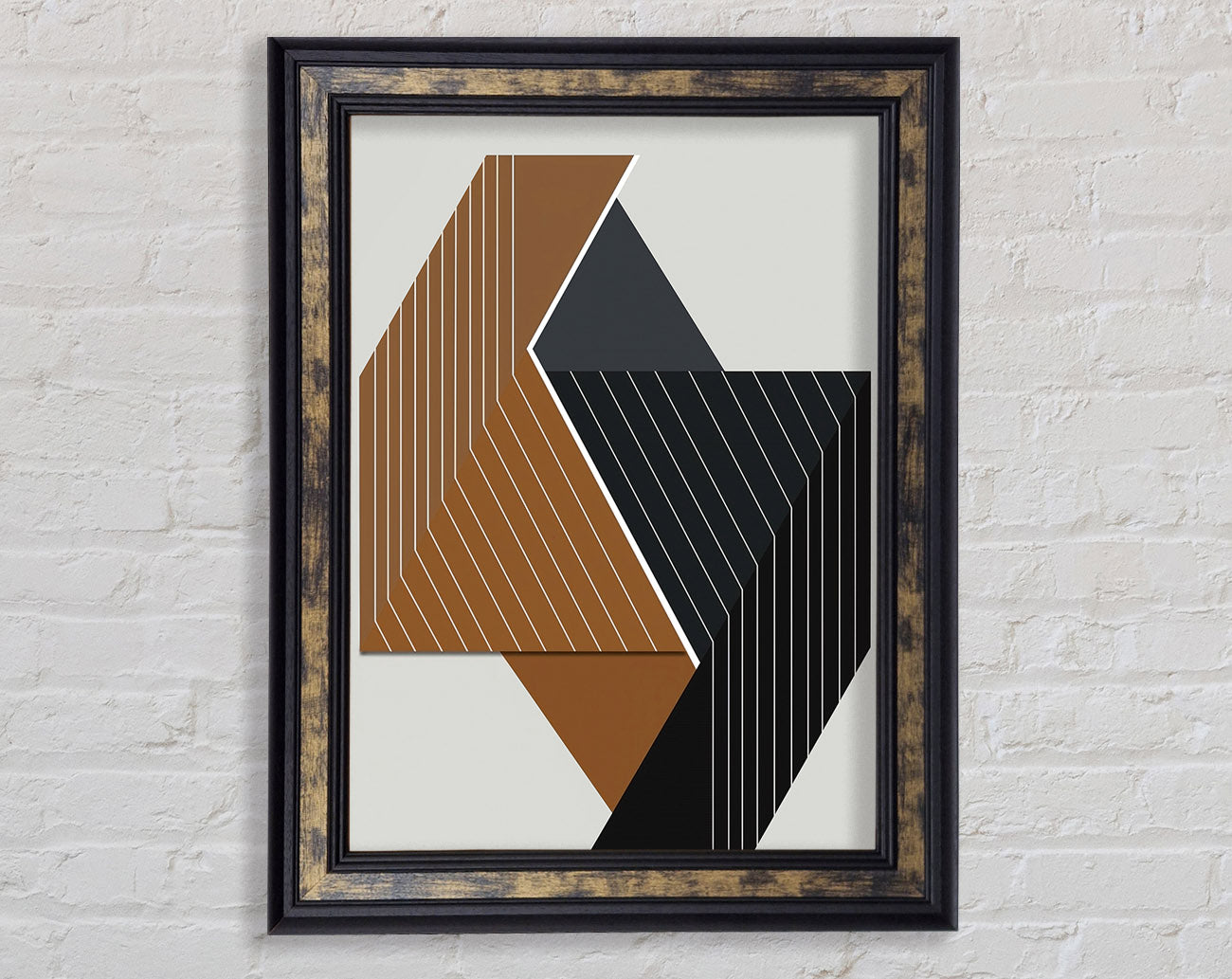 Abstract Shapes And Lines Framed Print