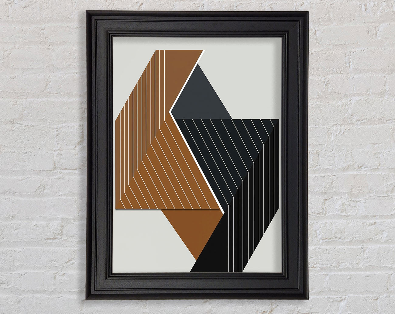 Abstract Shapes And Lines Framed Print