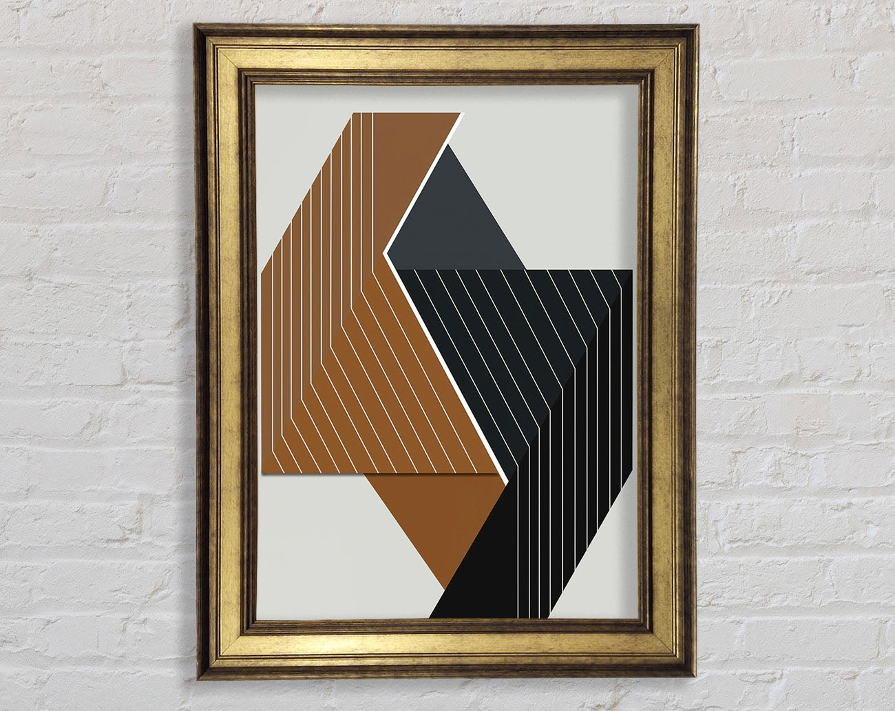 Abstract Shapes And Lines Framed Print