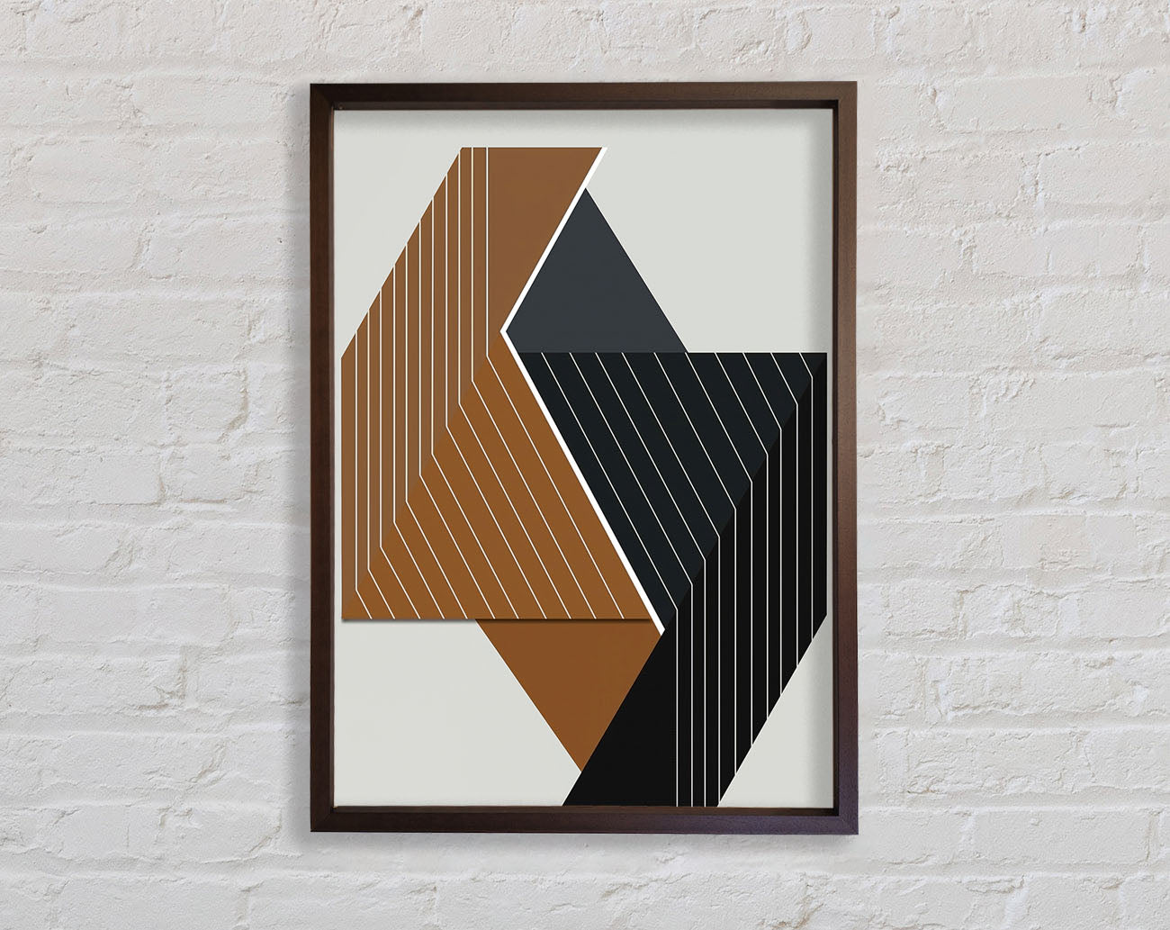 Abstract Shapes And Lines Framed Print