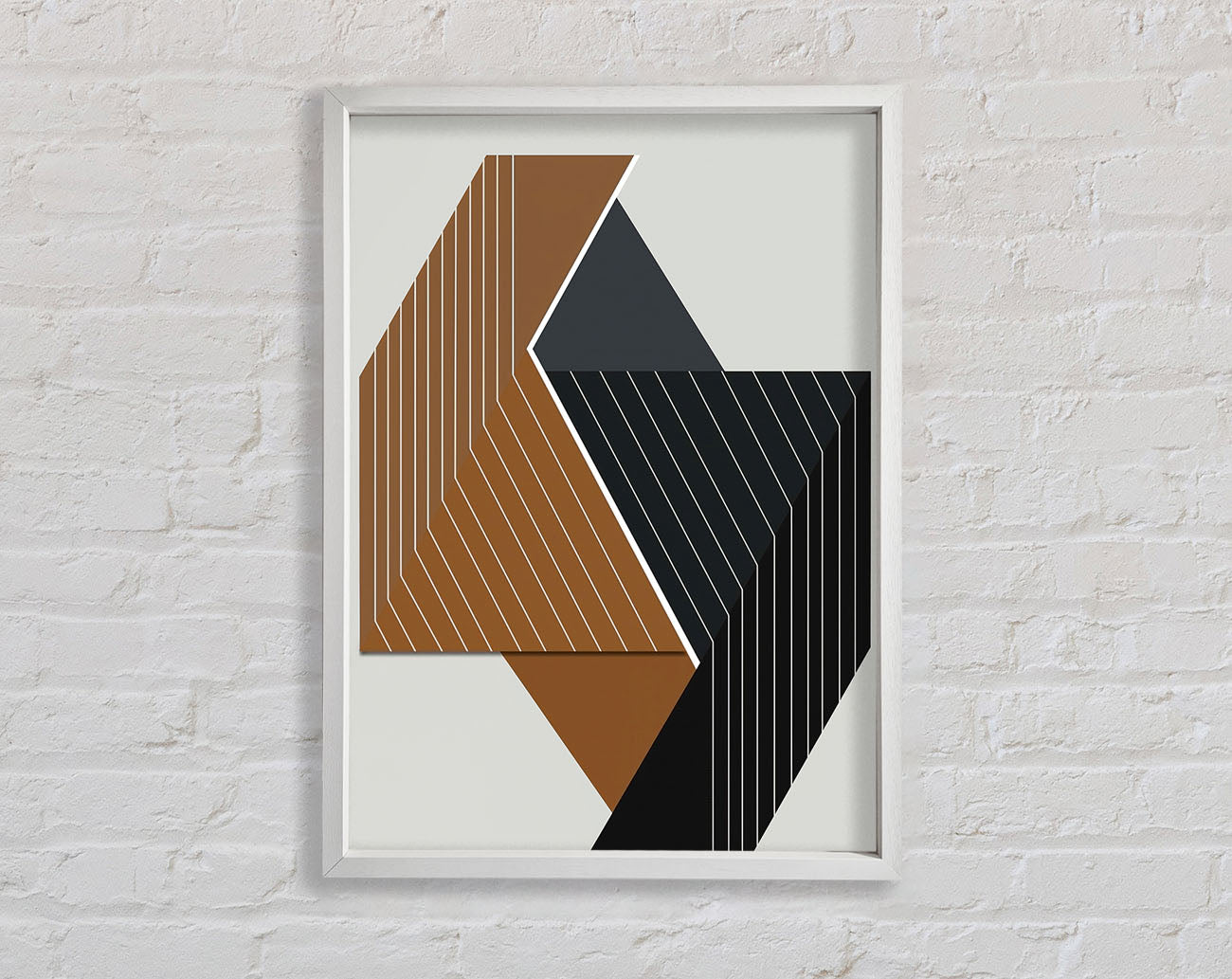 Abstract Shapes And Lines Framed Print