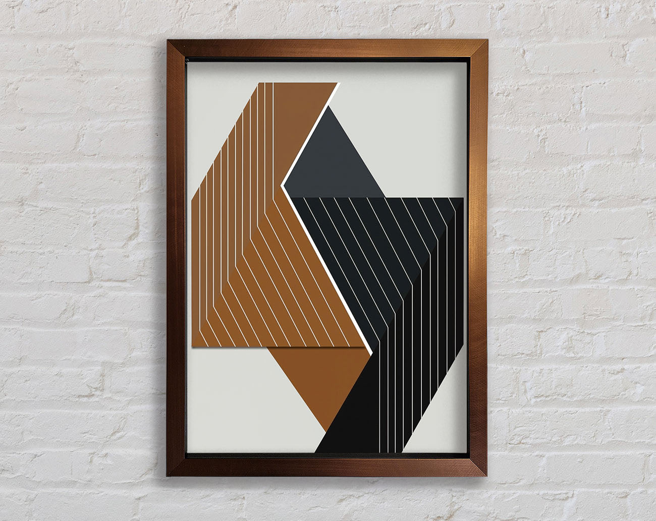 Abstract Shapes And Lines Framed Print