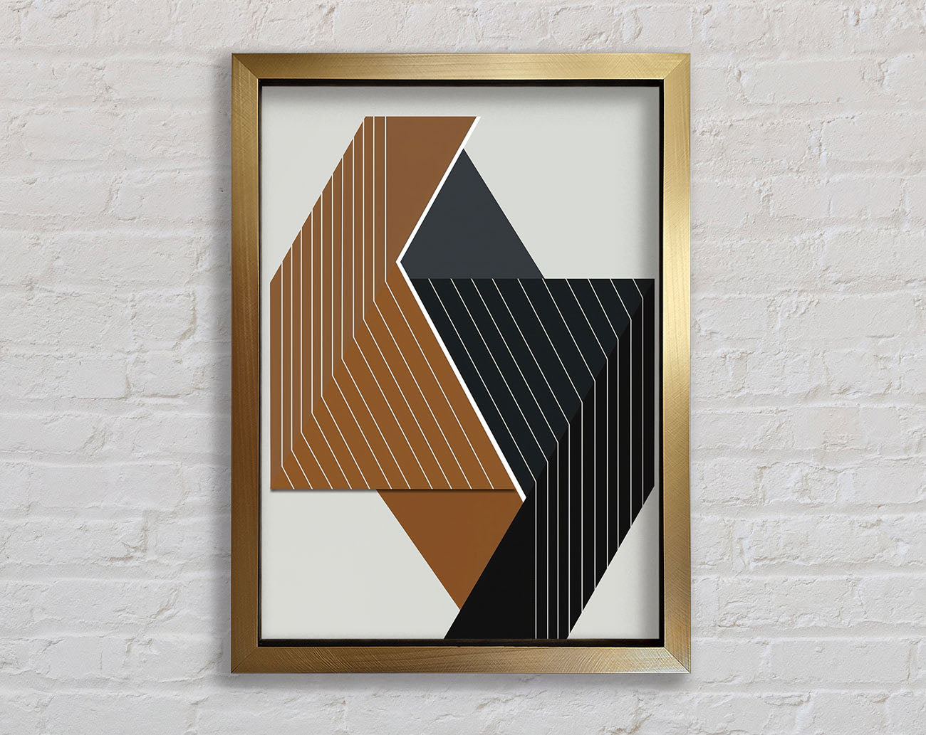 Abstract Shapes And Lines Framed Print