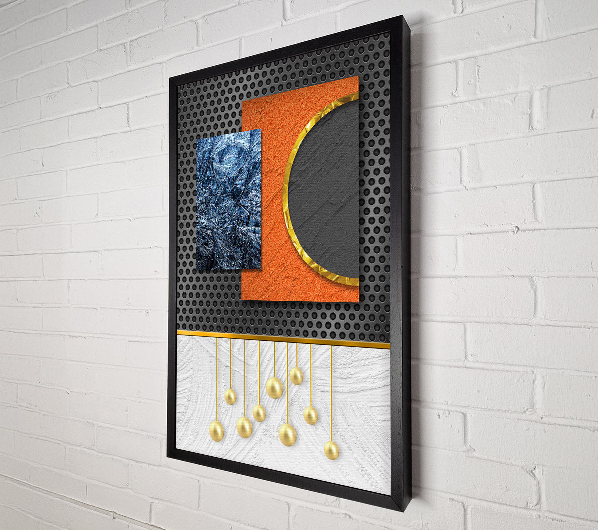 Abstract Shapes With Gold Canvas Art