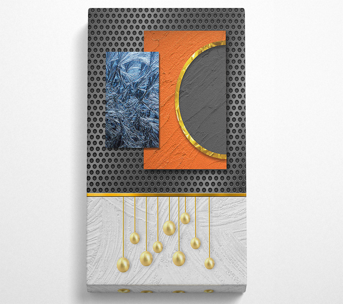 Abstract Shapes With Gold Canvas Art
