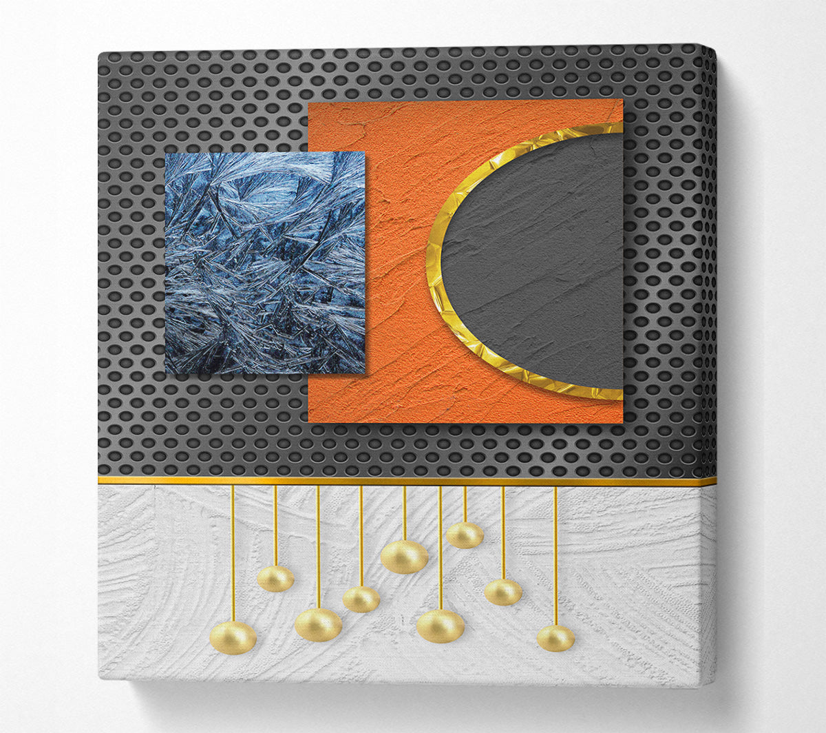 Abstract Shapes With Gold Canvas Art