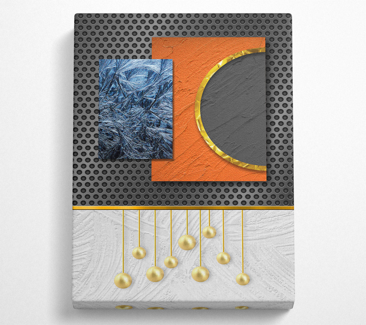 Abstract Shapes With Gold Canvas Art