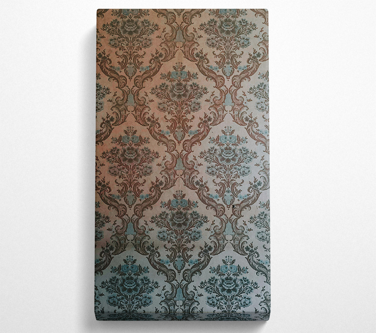 Teal Floral Tapestry Canvas Wall Art