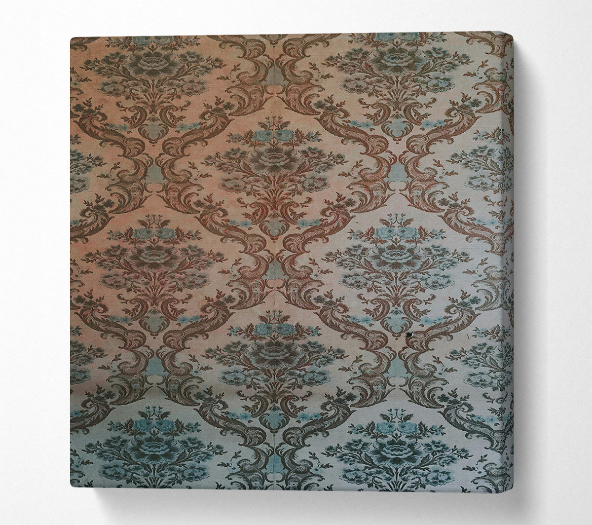 Teal Floral Tapestry Canvas Wall Art