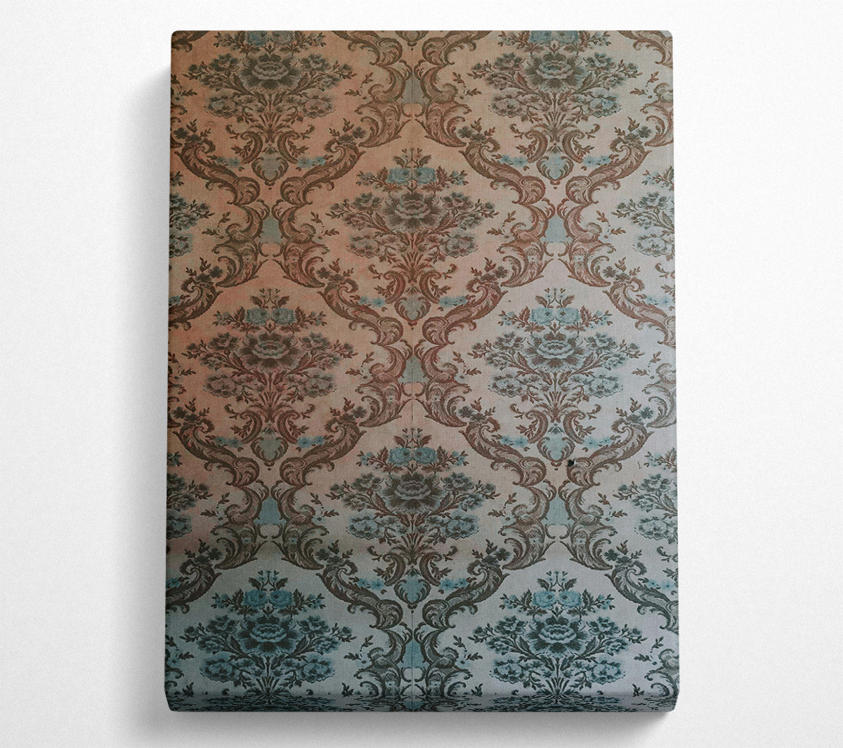 Teal Floral Tapestry Canvas Wall Art