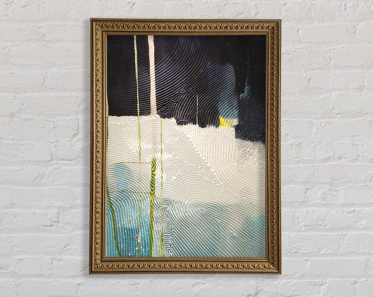 Abstract Swirls Paint Framed Print