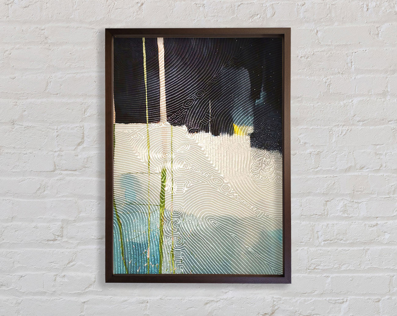 Abstract Swirls Paint Framed Print
