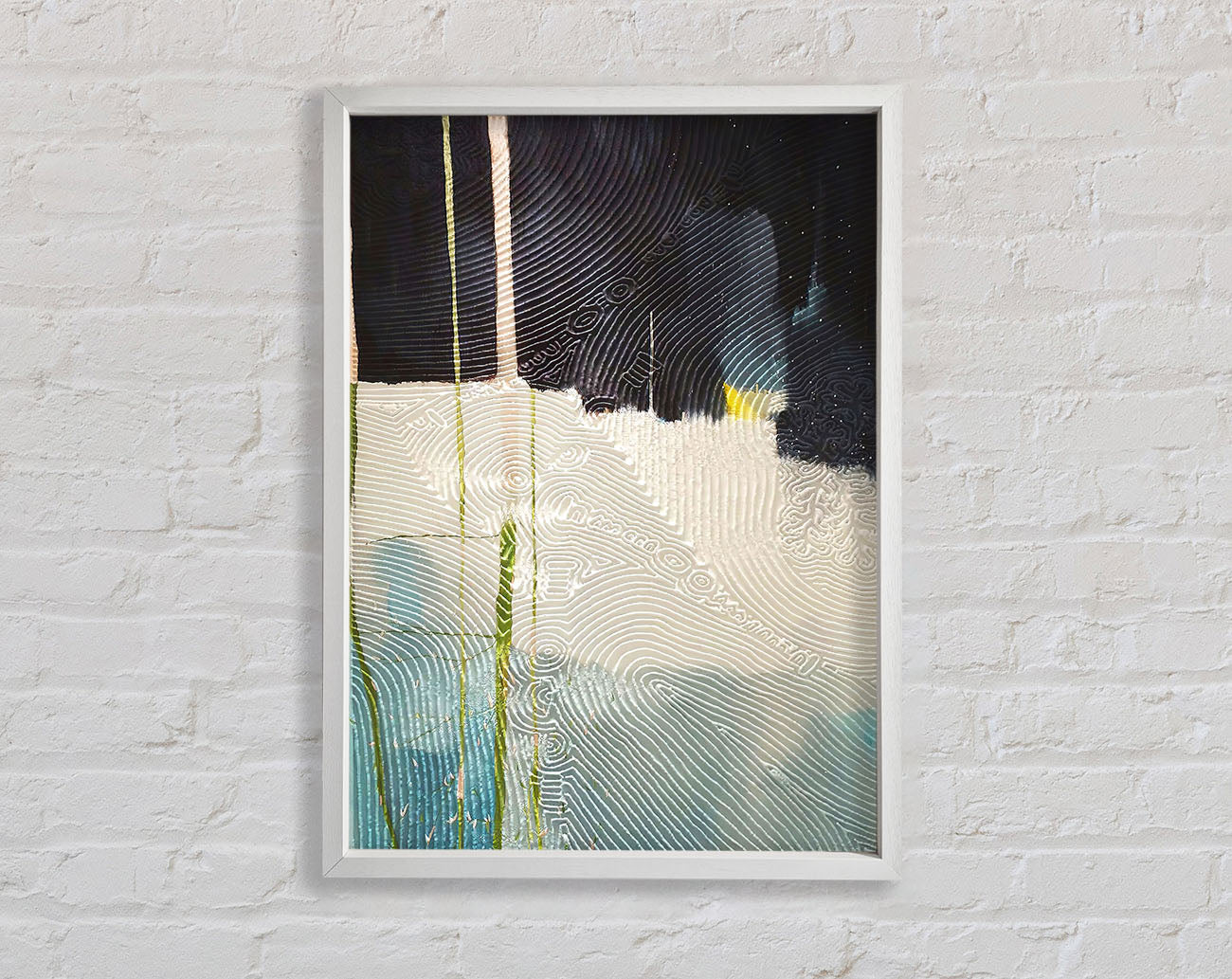 Abstract Swirls Paint Framed Print