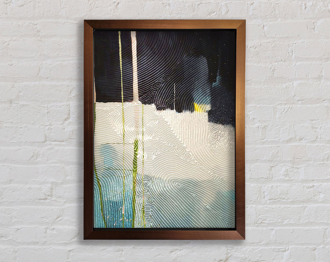 Abstract Swirls Paint Framed Print