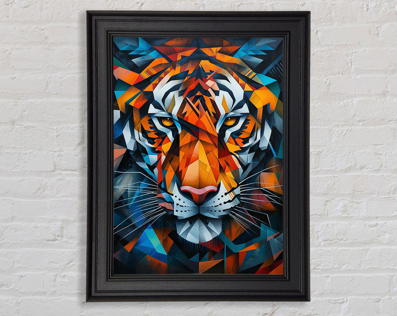 Abstract Tiger Stare Framed Print