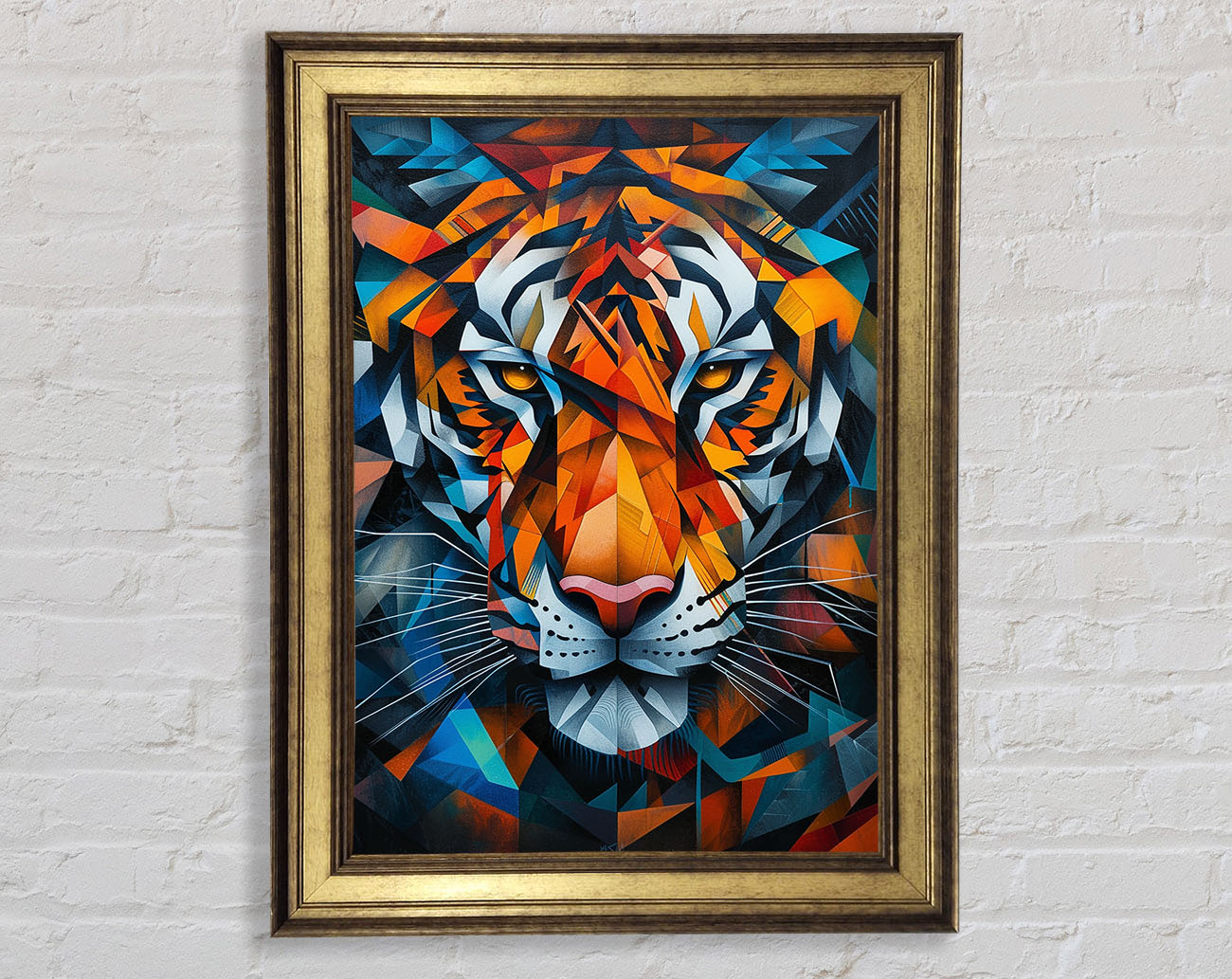 Abstract Tiger Stare Framed Print