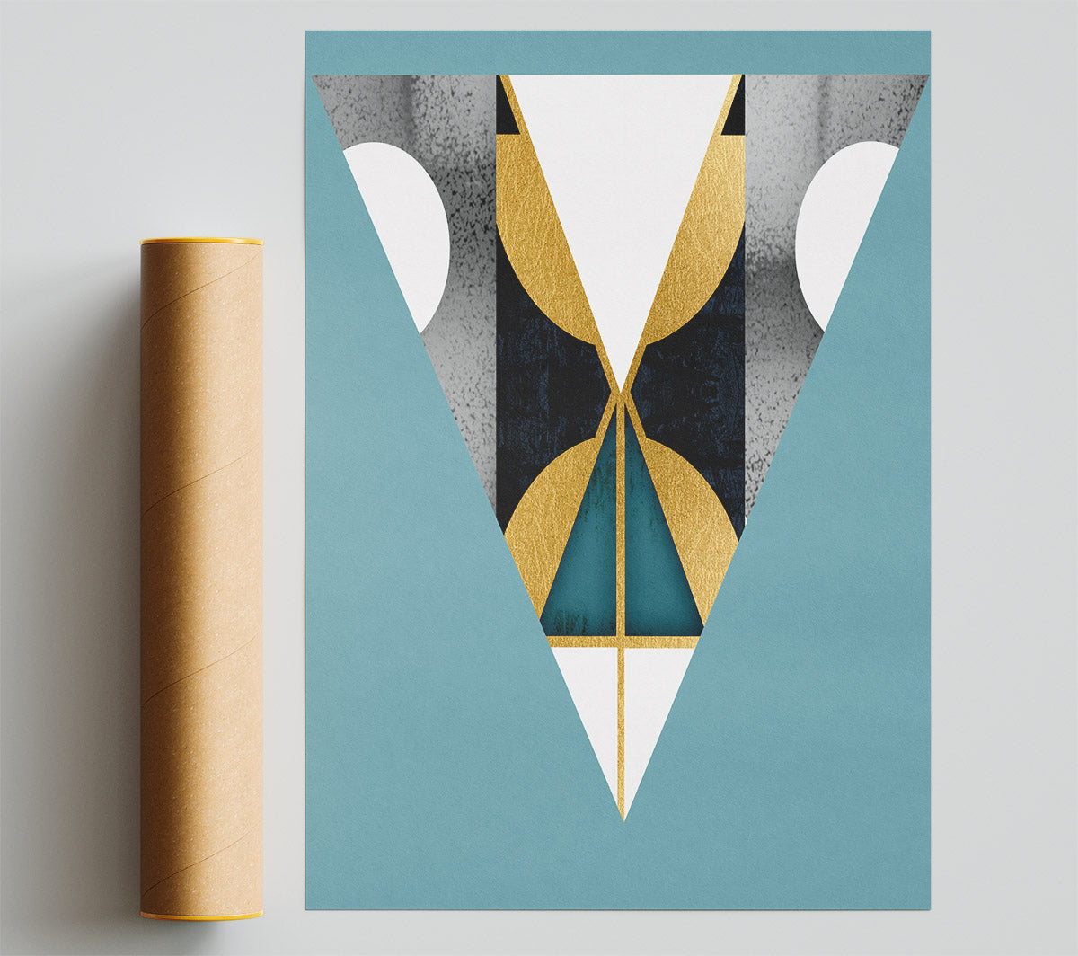 Abstract Triangle And Shapes Giclee Print