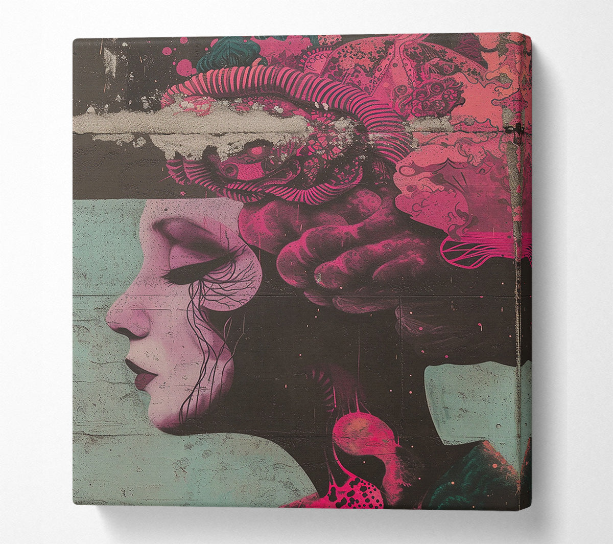 Abstract Woman Vapour Canvas Wall Art