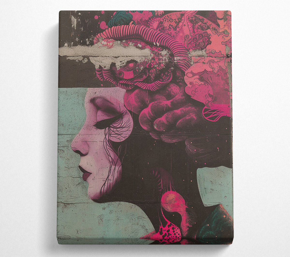 Abstract Woman Vapour Canvas Wall Art