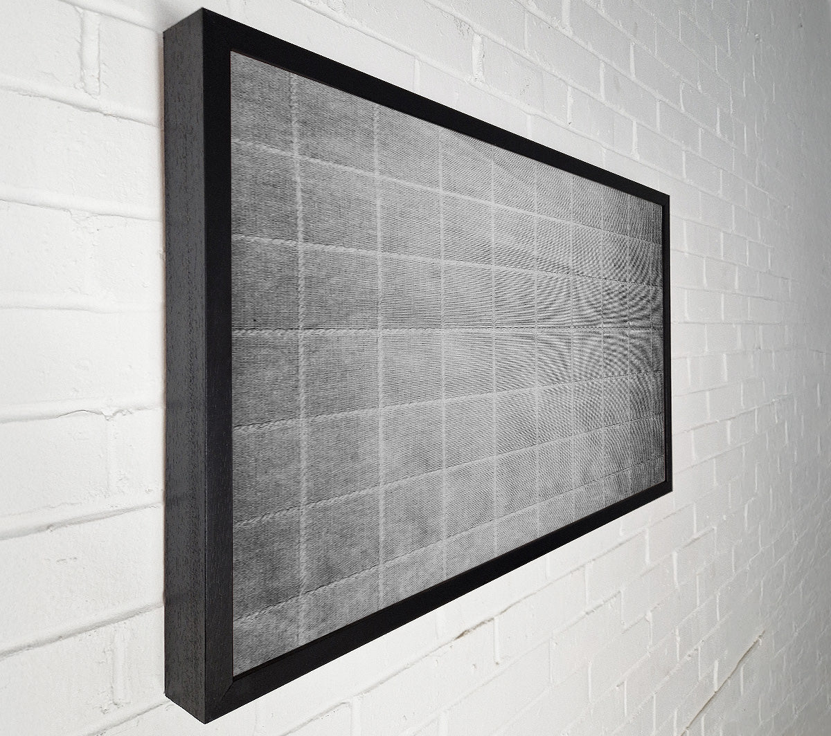 Silver Grid Texture Canvas Wall Art