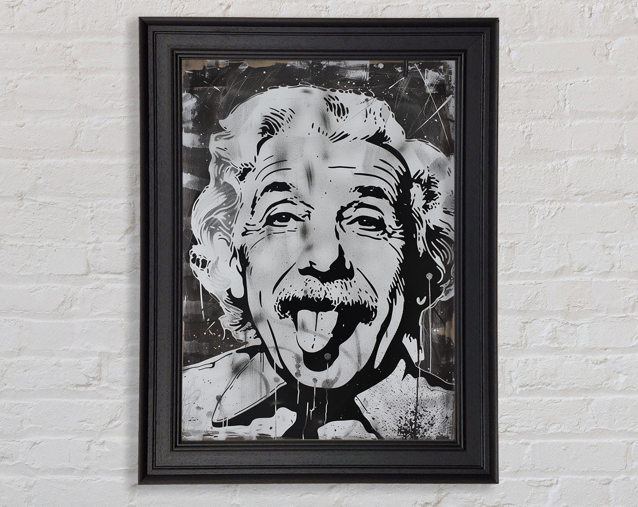 Albert Einstein Graffiti Framed Print