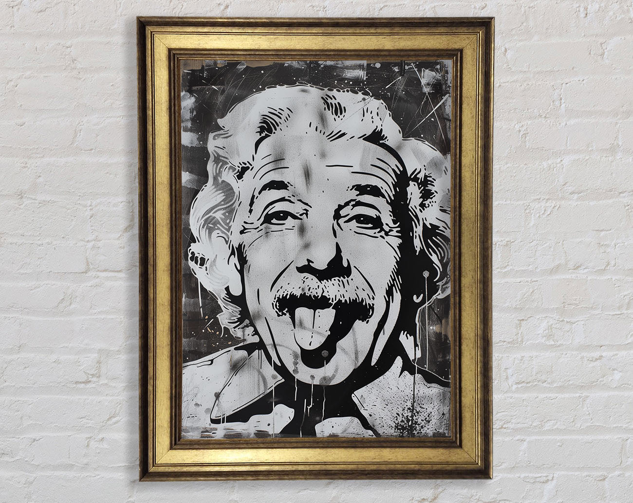 Albert Einstein Graffiti Framed Print