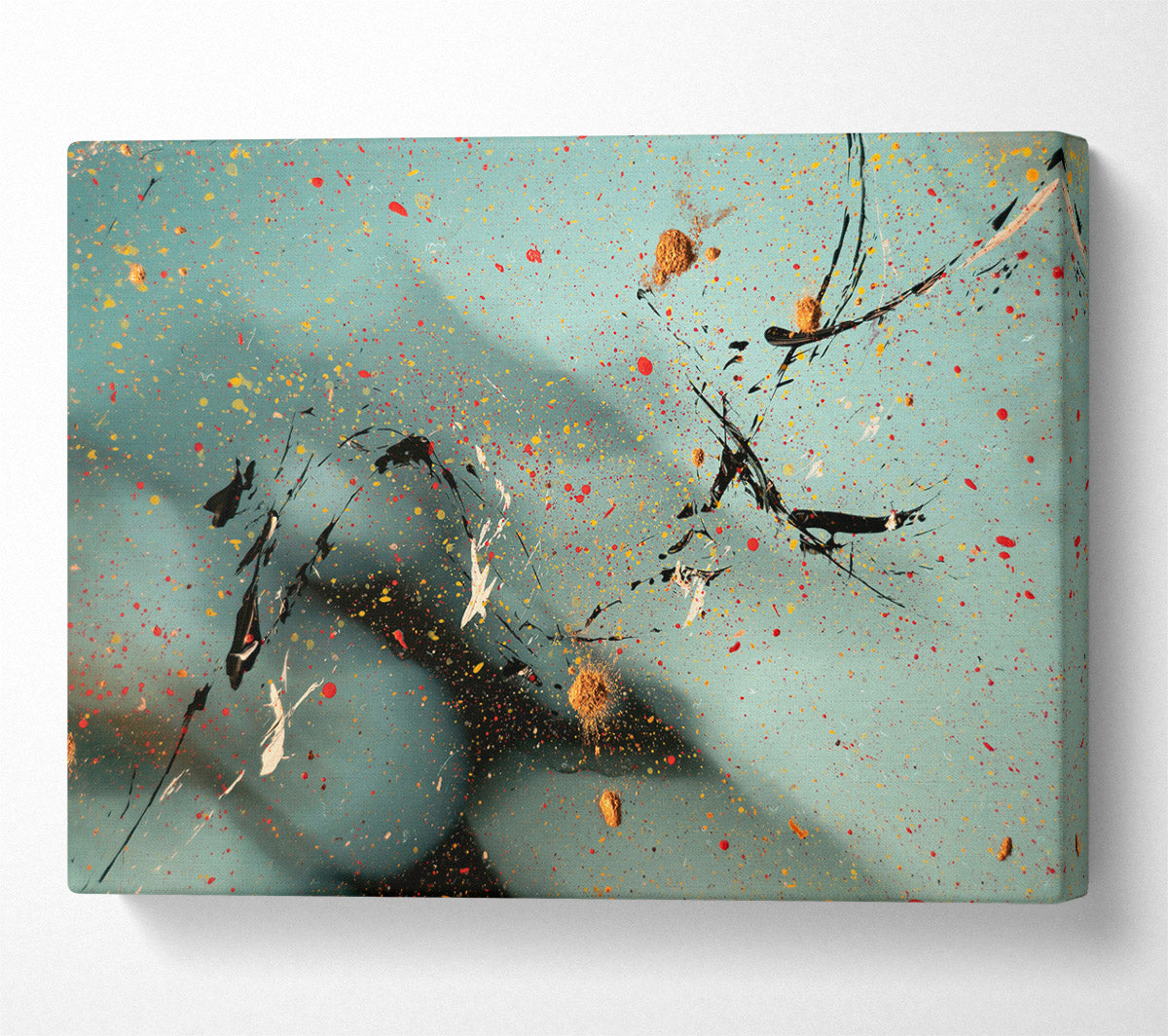 Teal Cosmic Dance Canvas Wall Art
