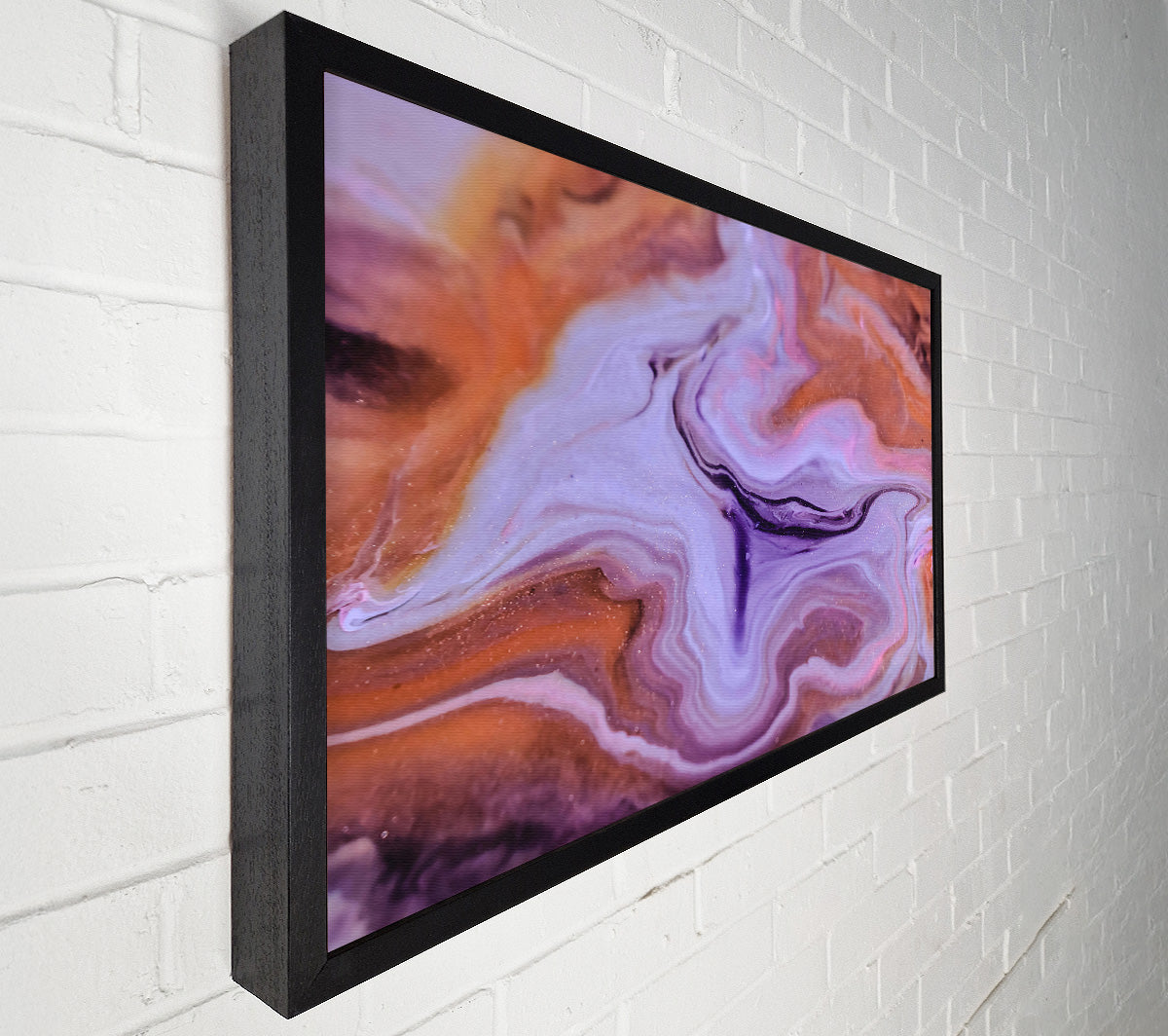 Purple Flowing Abstract Canvas Wall Art