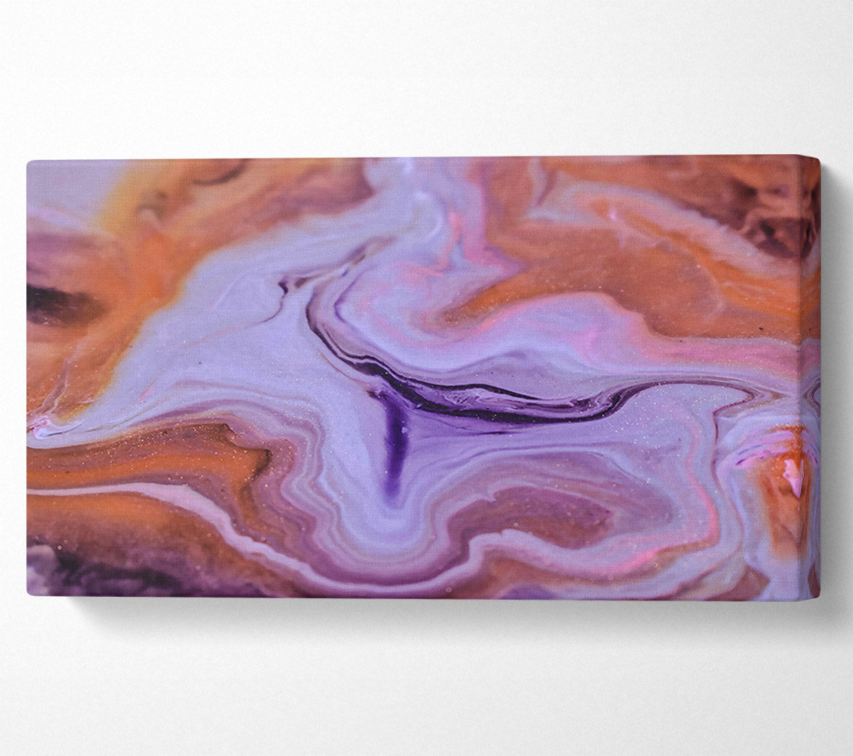 Purple Flowing Abstract Canvas Wall Art