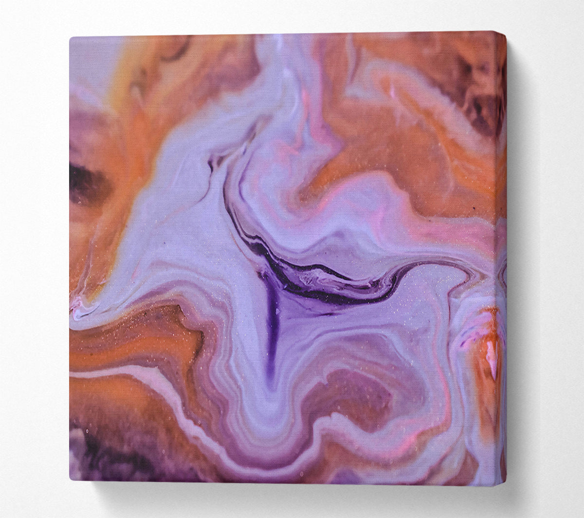 Purple Flowing Abstract Canvas Wall Art