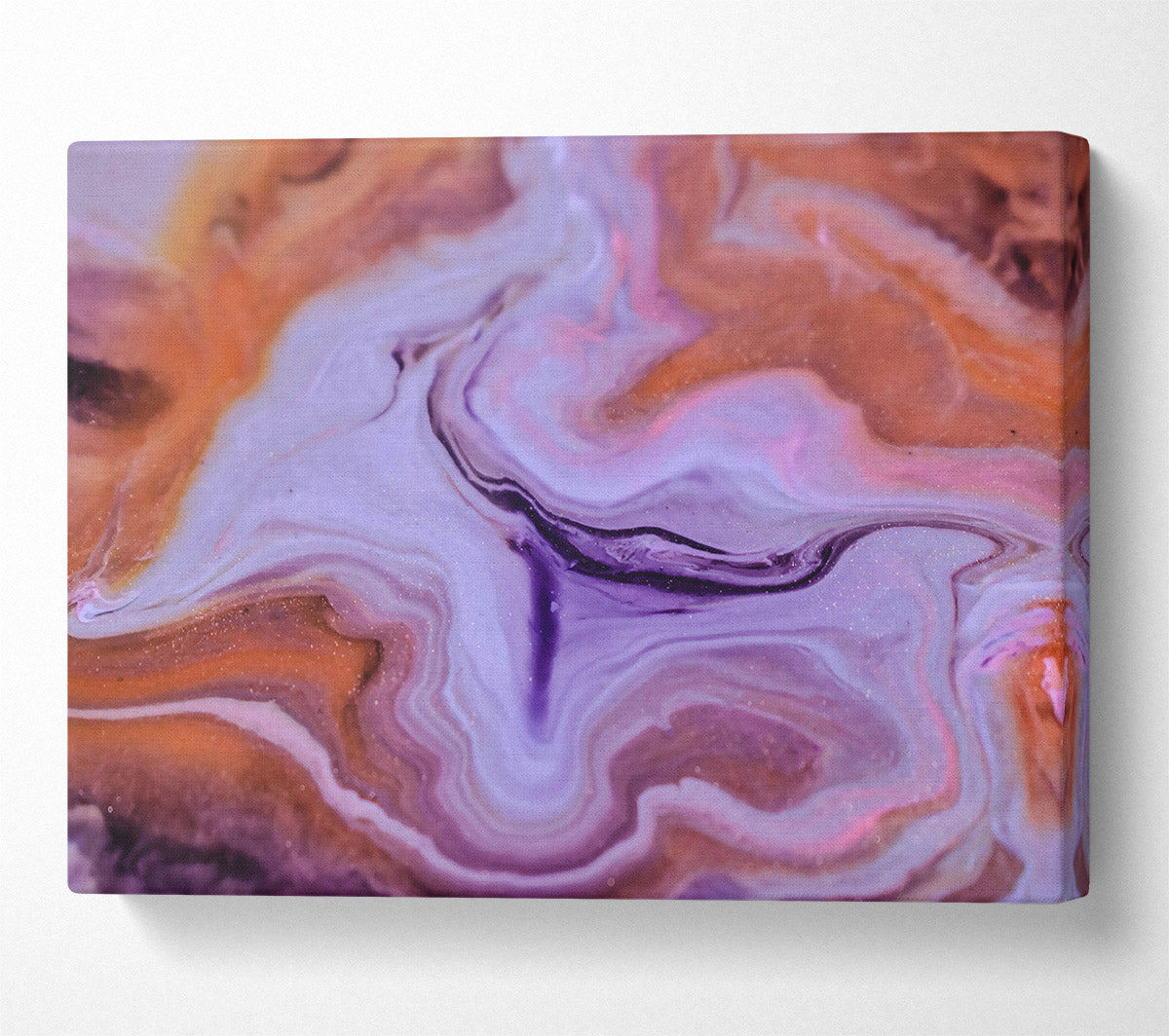 Purple Flowing Abstract Canvas Wall Art