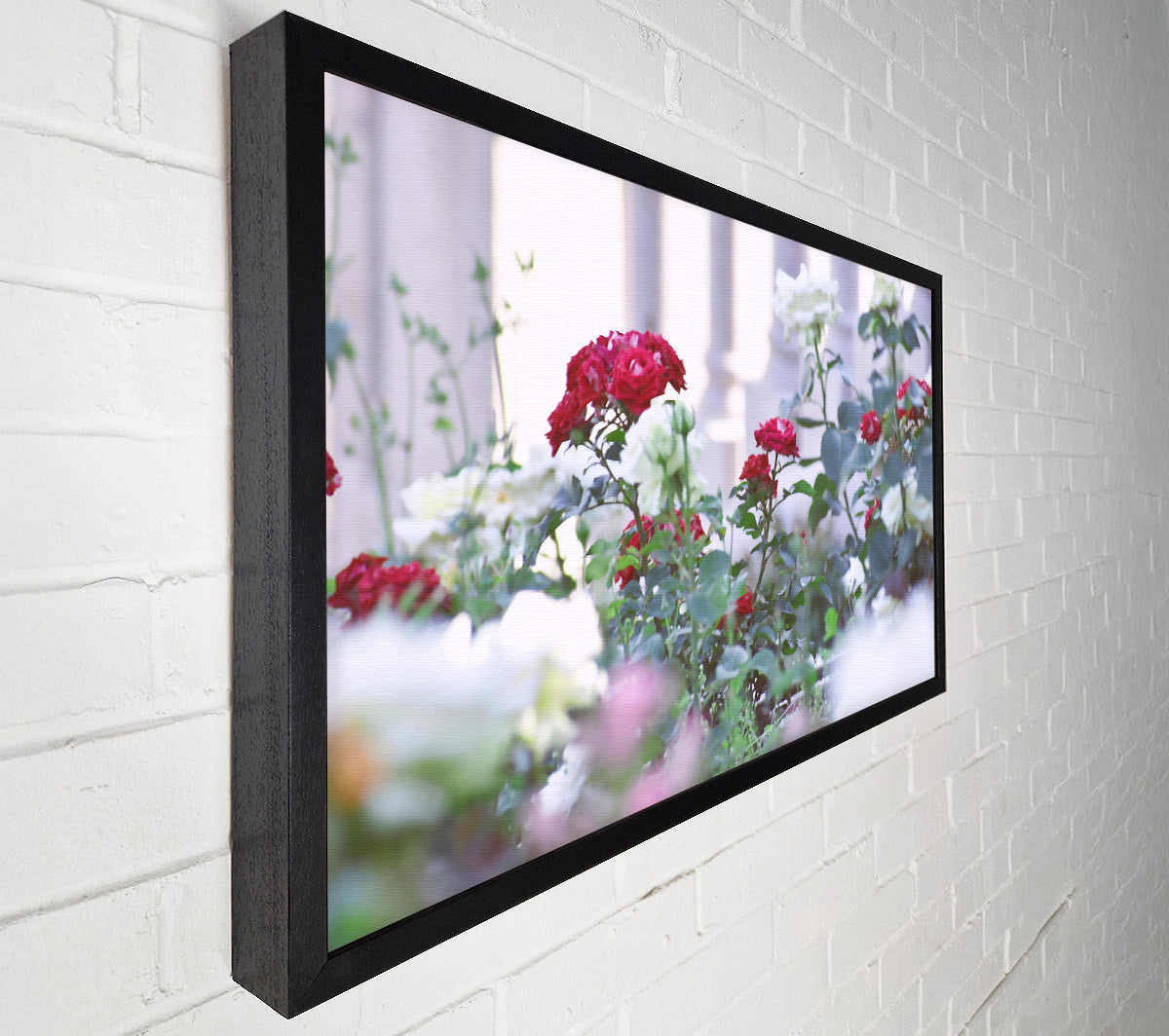 Crimson Garden Bloom Canvas Wall Art