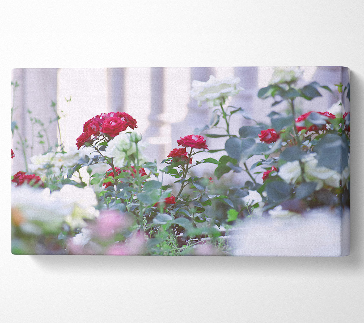 Crimson Garden Bloom Canvas Wall Art