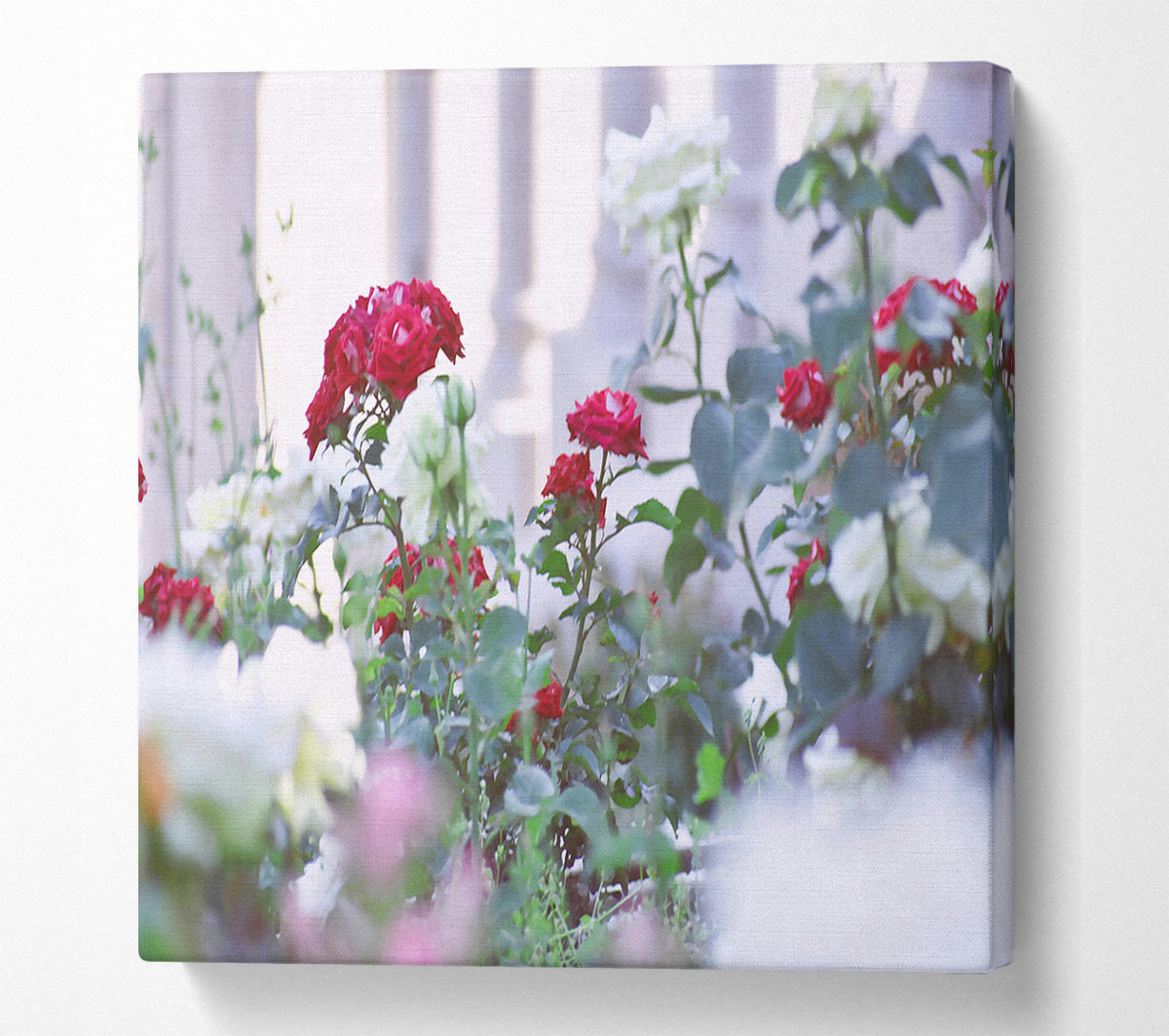 Crimson Garden Bloom Canvas Wall Art