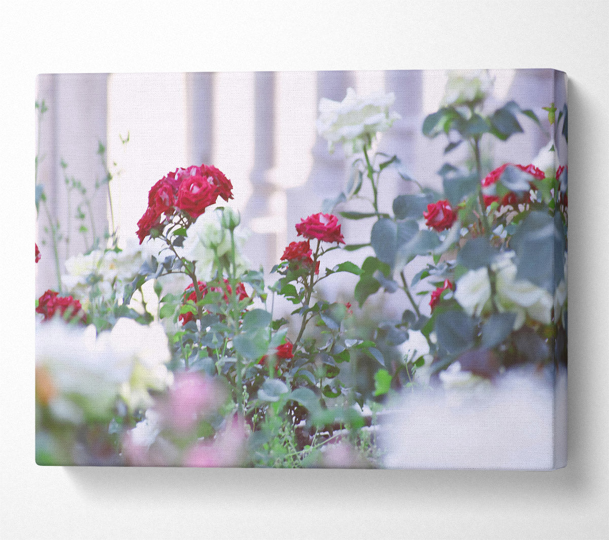 Crimson Garden Bloom Canvas Wall Art