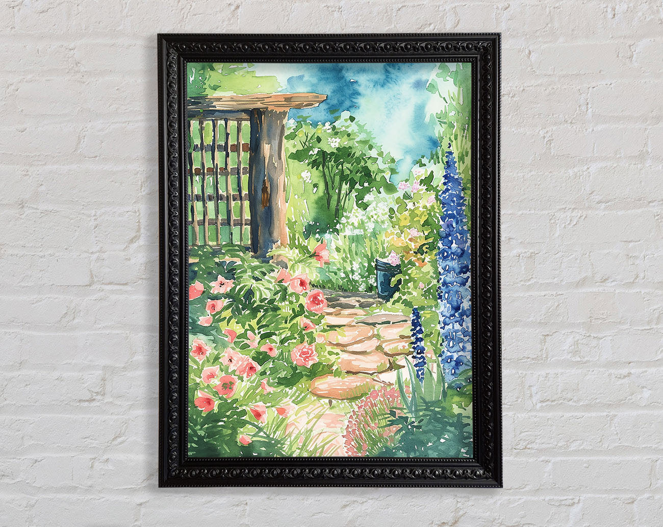 An English Garden Framed Print