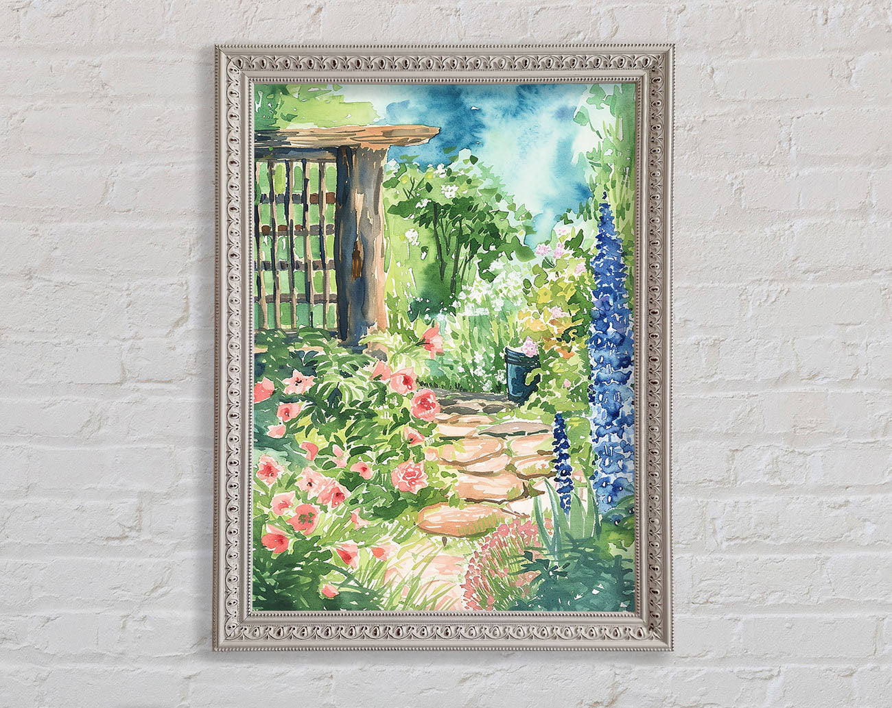 An English Garden Framed Print