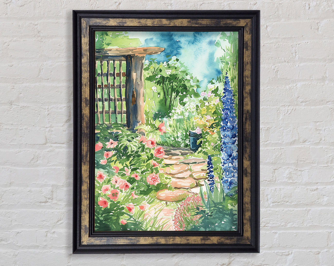 An English Garden Framed Print